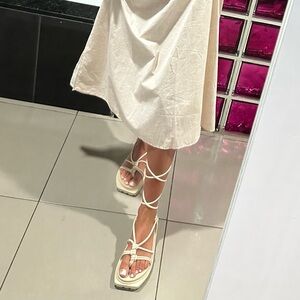 Elegant Cream Strappy Sandals
